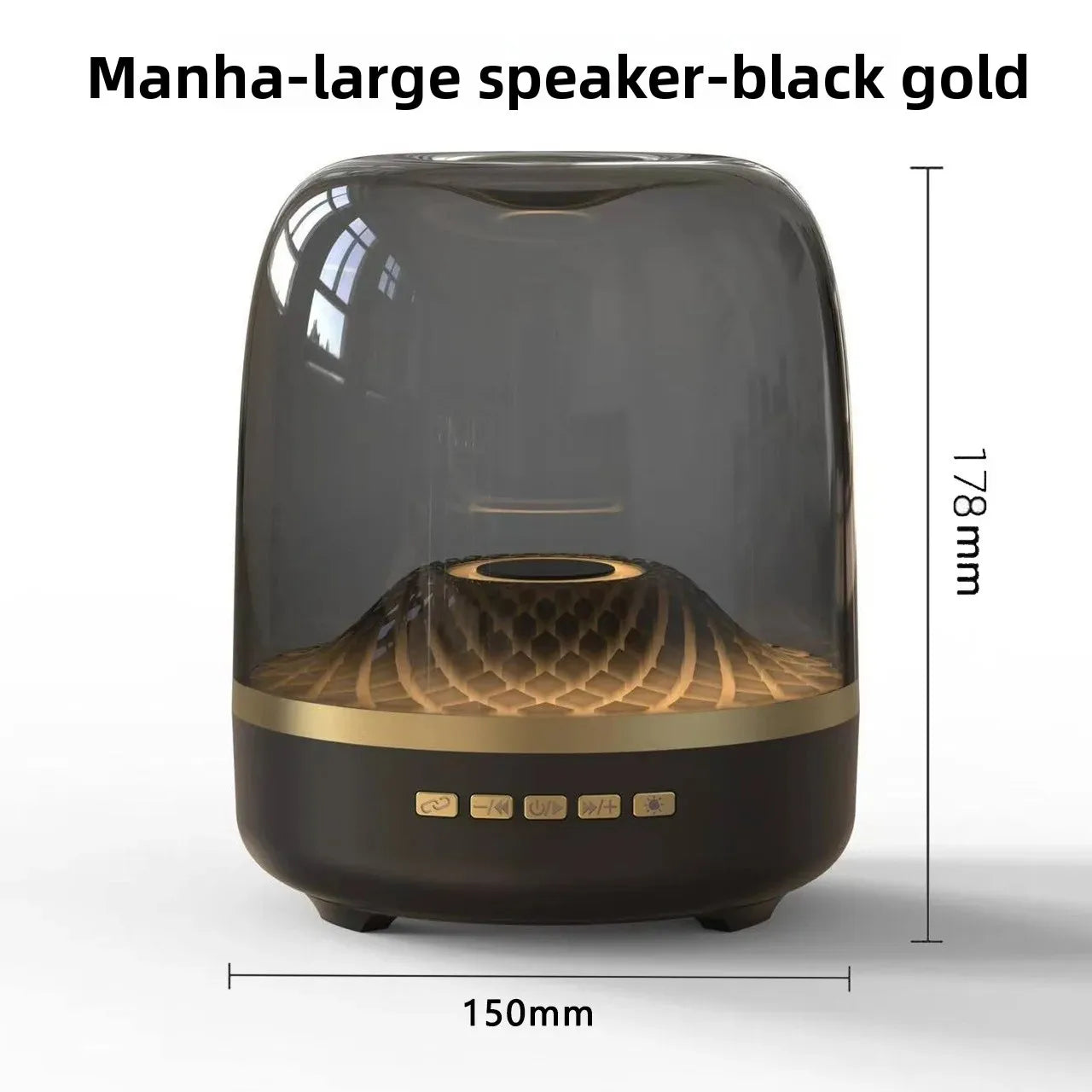 Qisheng Wireless Bluetooth Smart Speaker LED Multi Light Subwoofer TF Card USB Flash Drive FM Radio Home Desktop Decoration