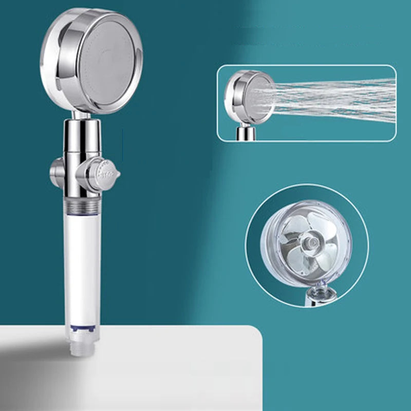 NEW Hand-held High Pressure Massage Shower Head Water Saving Spray Shower Head 360 Rotated Rainfall Shower Head with Filter Fan