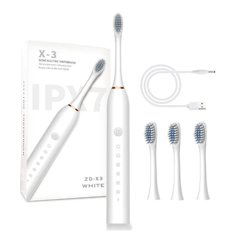 6 Clean Modes Sonic Electric Toothbrush USB Rechargeable Massage Relax Tooth Brush Adult Washable Teeth Whitening Cleaning Brush