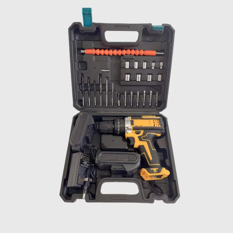 DW 21V lithium battery rechargeable drill 3 functions impact drill double speed hand drill multi-function household electric scr