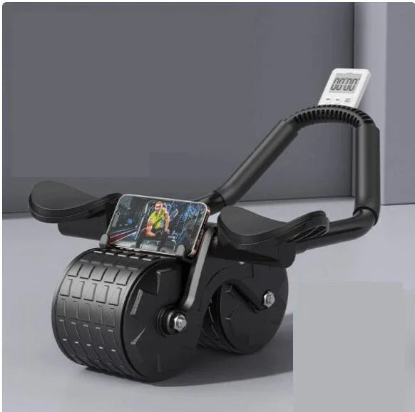 High Quality Fitness Exercise Roller Wheel Support Automatic Rebound Abdominal Wheel Core Muscle Ab Trainer with Counter Display
