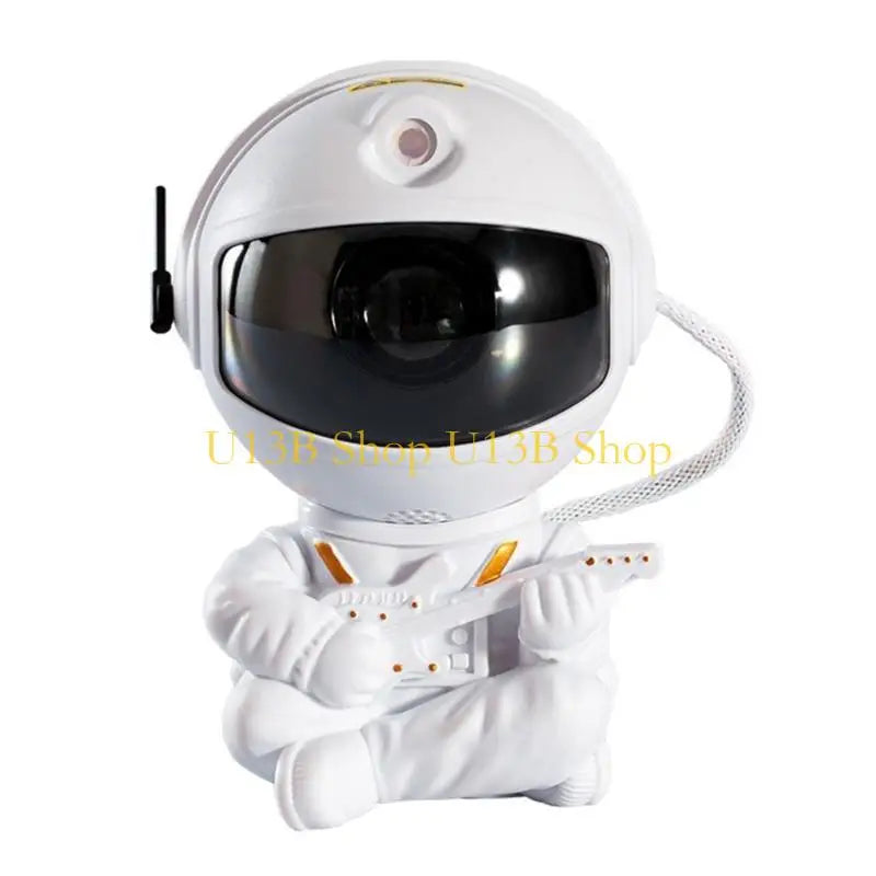 U13B 360°Rotation Astronaut Projector Light with Guitar/Star in Hand Portable Remote Control Night Lamp for Bedroom Decors