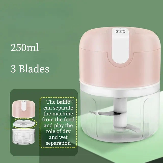 Garlic Masher Portable Chopper Multi  Meat Grinder Masher Machine Mini Garlic Vegetable Chopper Usb Charging Cheese grater