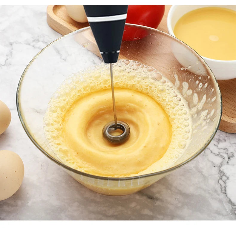 Portable Milk Frother USB Rechargeable Handheld Blender Foamer High Speeds Drink Maker Whisk Mixer For Coffee Cappuccino Cream