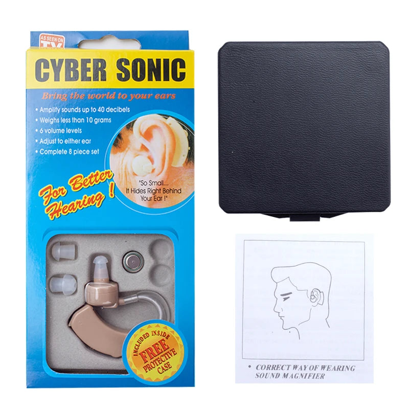 Mini Hearing Aid Portable Ear Sound Amplifier Adjustable Ear Hearing Amplifier Aid Kit Tone Hearing Aids for the Deaf Elderly