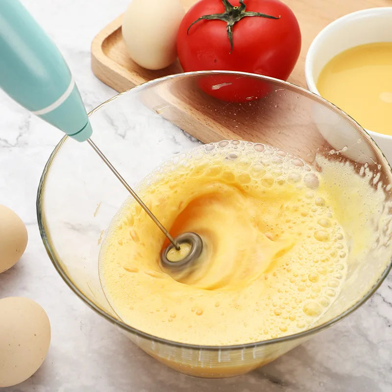 Portable Milk Frother USB Rechargeable Handheld Blender Foamer High Speeds Drink Maker Whisk Mixer For Coffee Cappuccino Cream