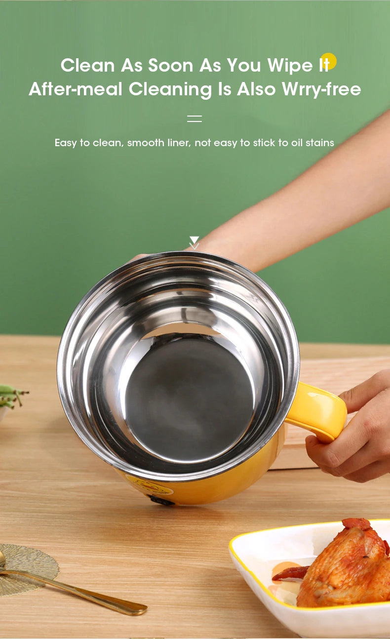 Mini Electric Cooking Machine Hot Pot Non-stick Cooking 1-2 People Single Household Pan Multifunction Electric Cooker for Home