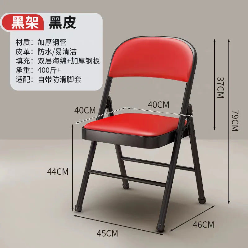Folding Chair Home Office Meeting Chair Installation-free Simple Study Folding Storage Home Dining Chair