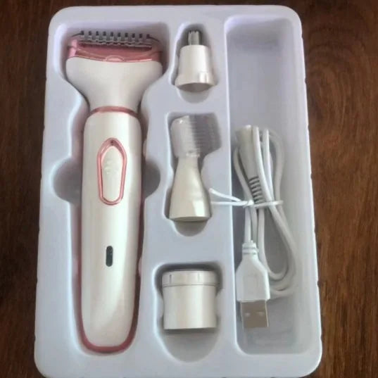 4 in 1 Electric Lady Shaver Body Hair Removal Epilator Painless Cordless Trimmer Razor Gifts for Women Home Appliances