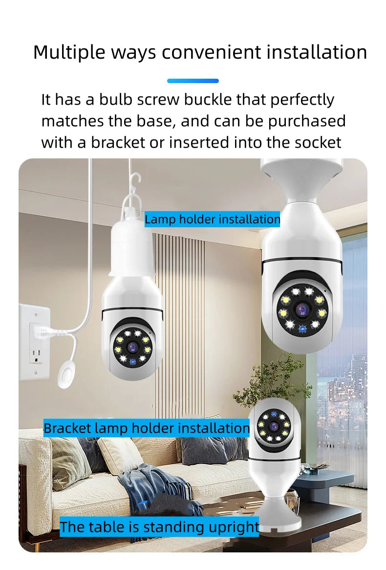 Bulb Camera HD Dual Light Head Minions 360 panorama