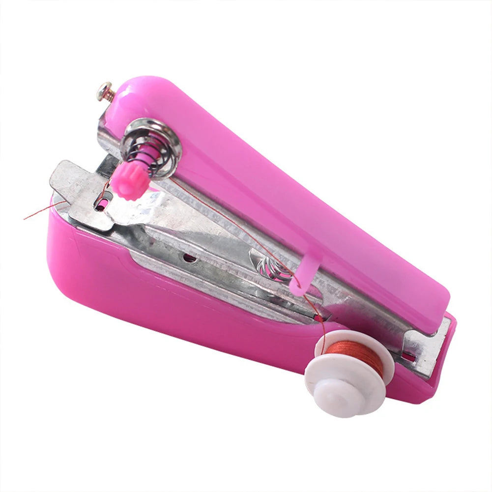 Mini Electric Handheld Sewing Machine 2022 Dual Speed Adjustment with Light Foot AC100-240V Double Threads Pendal Sewing Machine