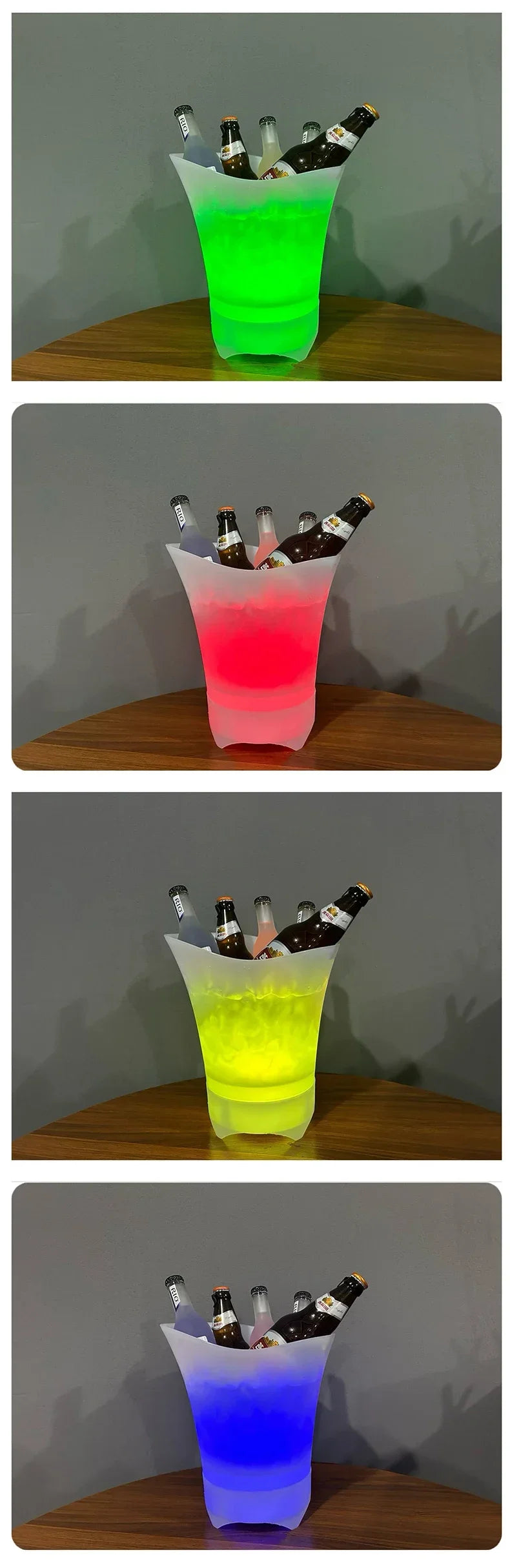 Bluetooth Light-emitting Ice Bucket LED Light Portable Small Audio Beer Bucket Camping Ice Buckets Bar Barware Atmosphere Props