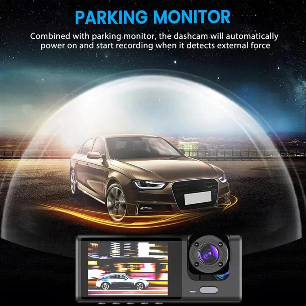 A22 1080P DVR Car Recorder 2-inch Screen Front and Rear Cameras Car Recorder 32G/64g Supports Night Vision Loop