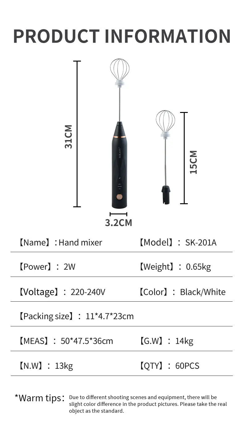 SOKANY201A Handheld Electric Eggbeater Home Cooking Machine Portable Coffee Mixer Small Appliance for Kitchen