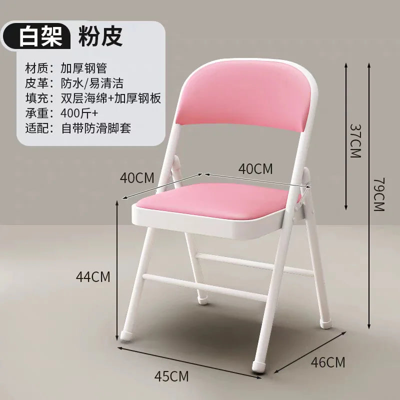Folding Chair Home Office Meeting Chair Installation-free Simple Study Folding Storage Home Dining Chair
