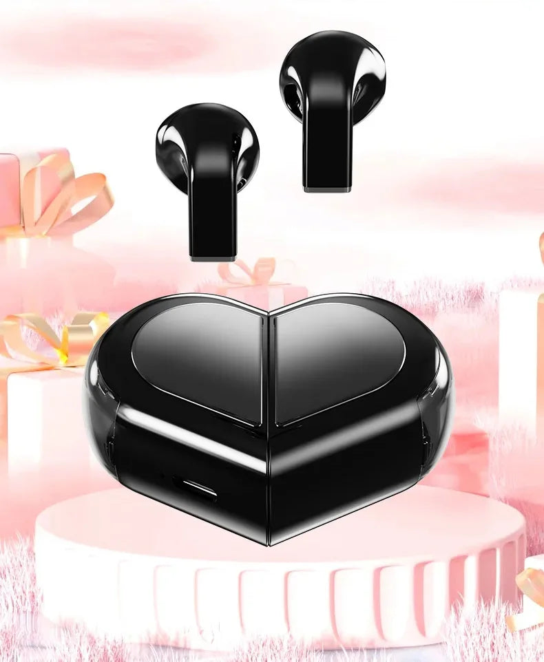 K520 wireless earphones stereo earbuds with rotatable heart-shaped low latency charger suitable for mobile phones and tablets