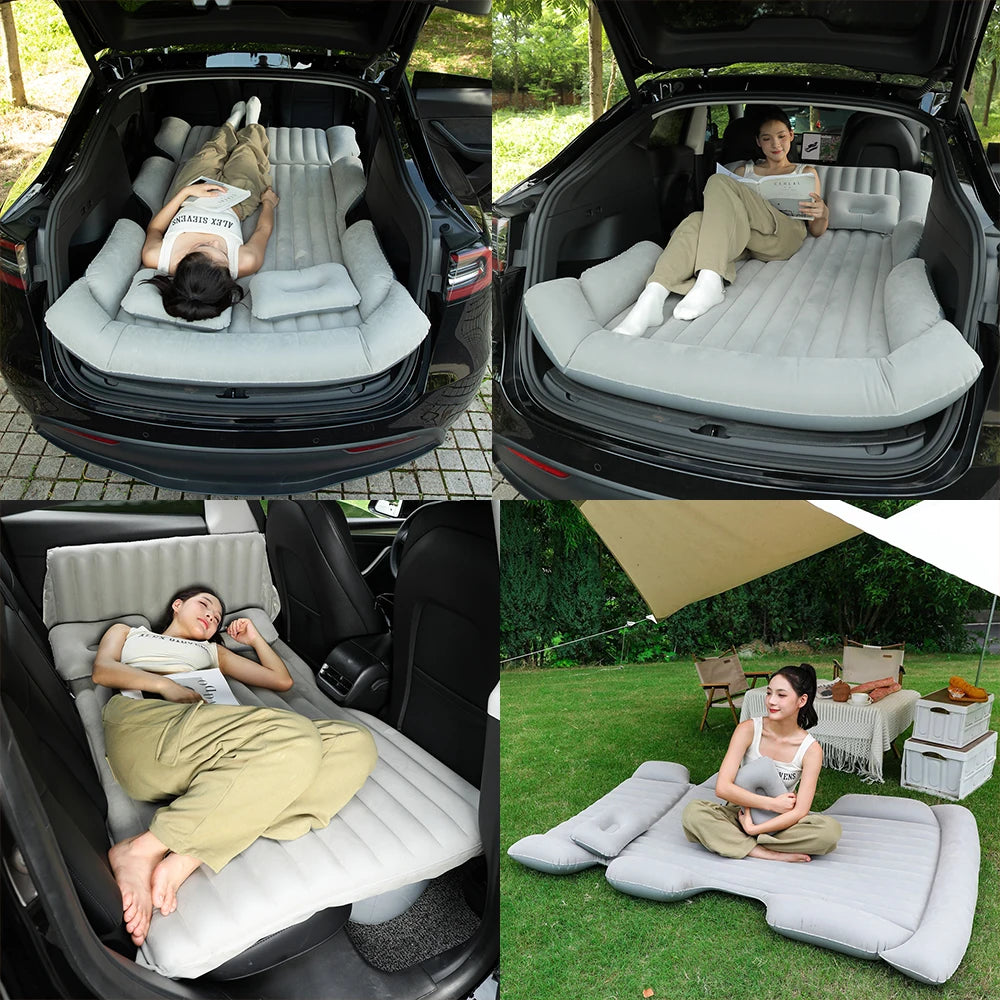 Mattress Car Inflatable Travel Bed Home Outdoor Camping Mat Rear Flocking Plus Air Mattress for SUV Outdoor Camping Equipment