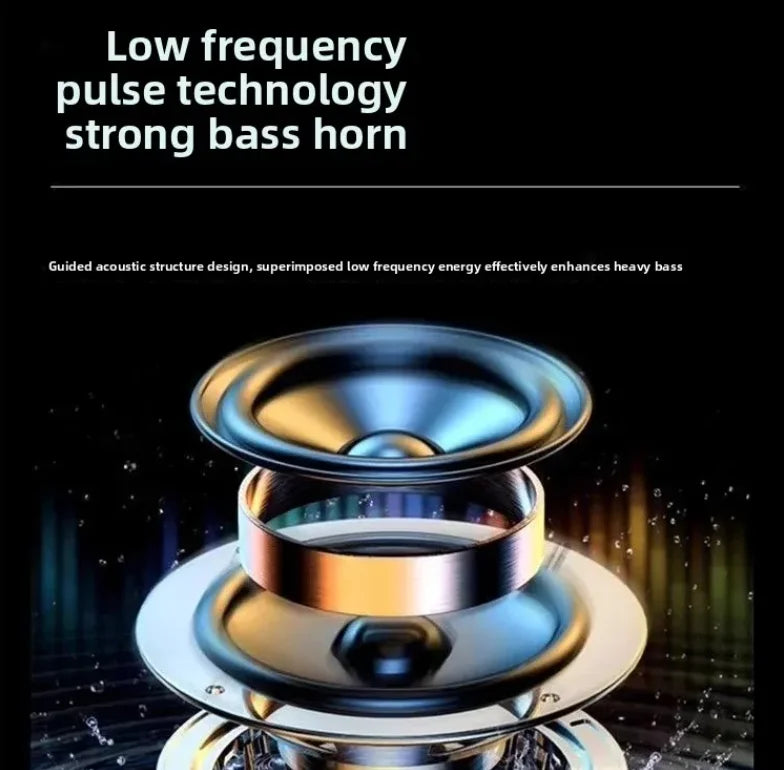 Qisheng Wireless Bluetooth Smart Speaker LED Multi Light Subwoofer TF Card USB Flash Drive FM Radio Home Desktop Decoration