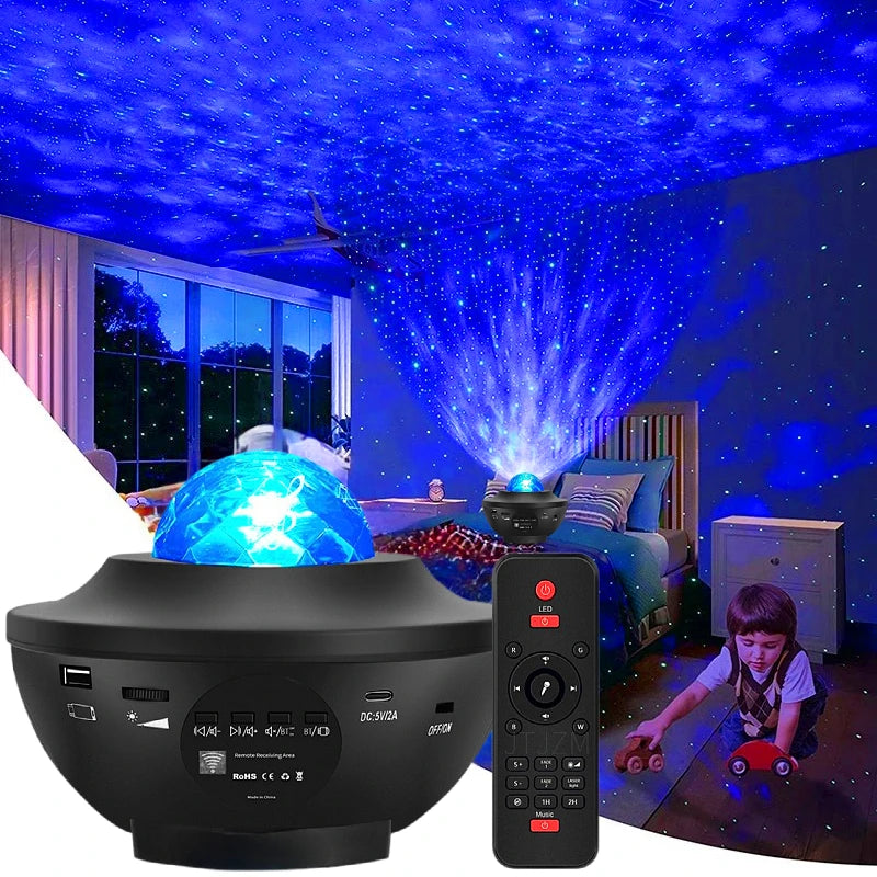 Water mark lamp projection dream aurora borealis projection laser lamp sky star Bluetooth music atmosphere night light star lamp