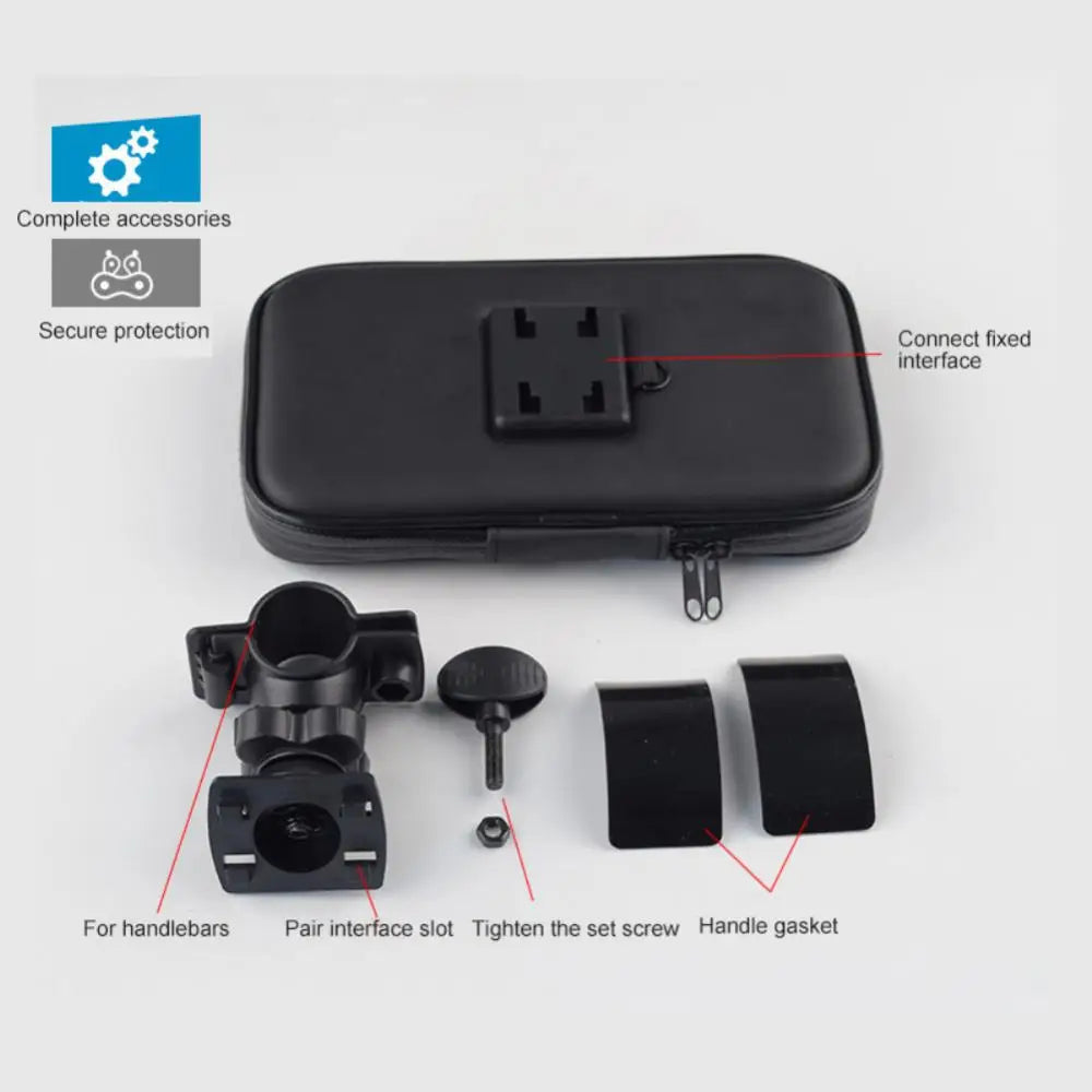 Bicycle Handlebar Stand Waterproof Bike Phone Holder Wall Electric Motorcycle Handlebar Mount Bag Bracket Rack Bike Accessories