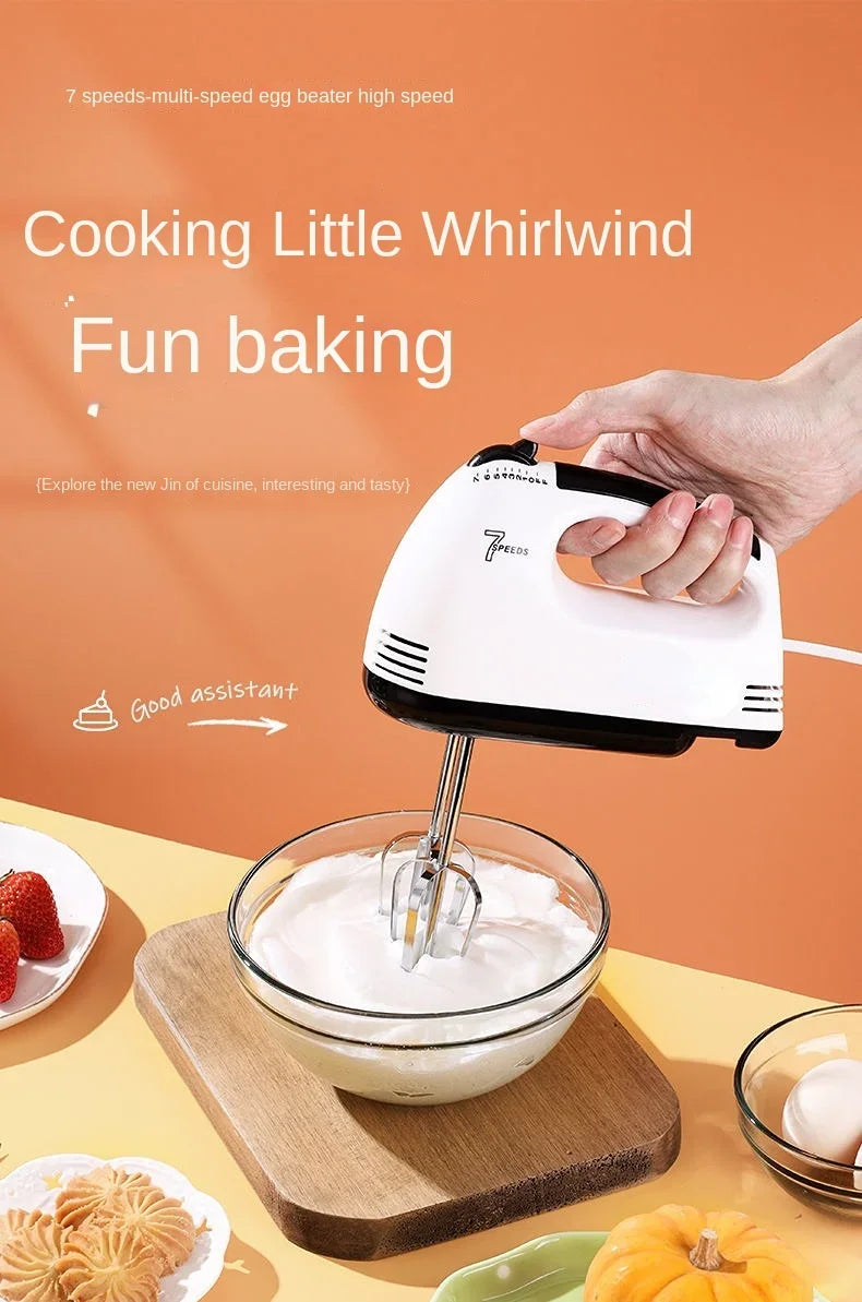 Handheld electric egg beater Blender household automatic mixer egg white and cream beater mini 7-speed Frother for milk Coffee