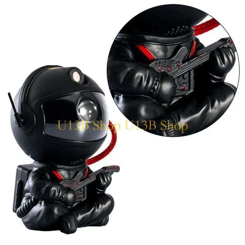 U13B 360°Rotation Astronaut Projector Light with Guitar/Star in Hand Portable Remote Control Night Lamp for Bedroom Decors