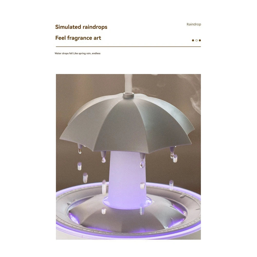 ABRG-Raindrop Humidifier For Bedroom Large Room Air Humidifiers & Aromatherapy Diffuser Quiet Humidifier With Light
