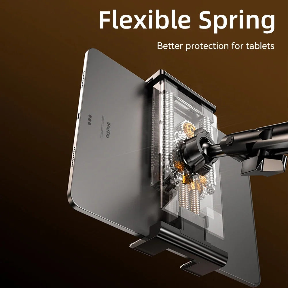 iPad Air 11 M2 2024 uchun 360° sozlanishi mumkin bo'lgan katlanadigan metall qo'ltiqli stol tagligi, planshet ushlagichi, telefon planshetlari uchun