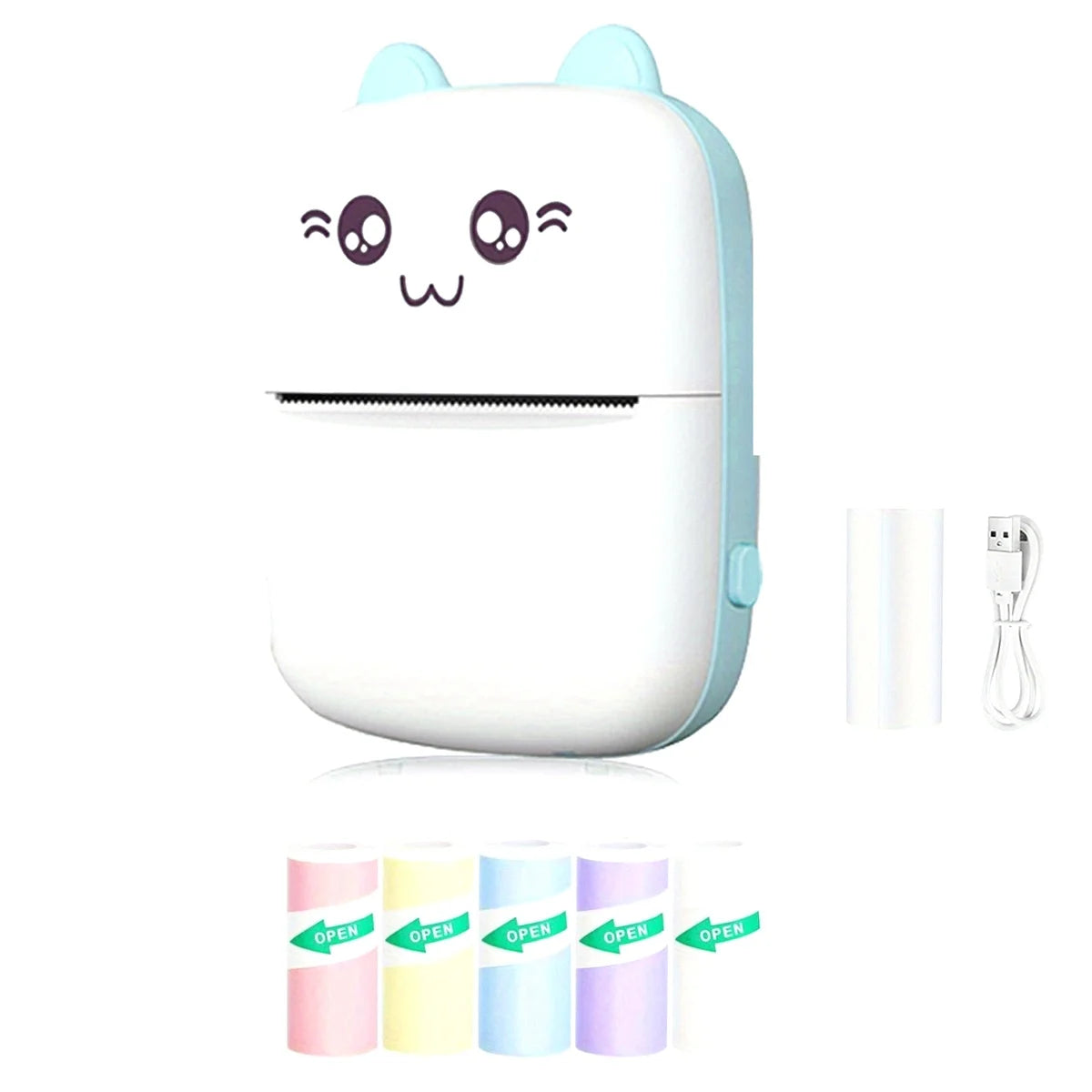 Mini Printer, Inkless Sticker Maker, Free Cut Small Pocket Printer, Wireless Mini Sticker Printer, Portable Thermal Printer