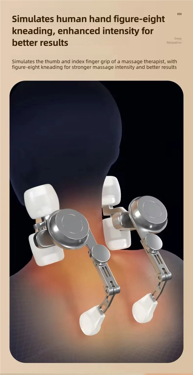 Wireless neck massager with hot compress function for pain relief deep tissue massage neck shoulder relaxation massage shawl