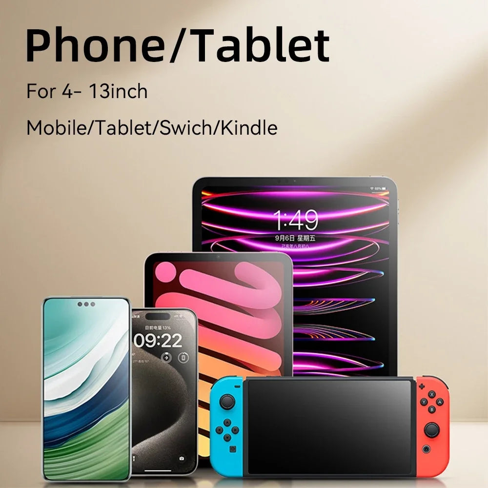 iPad Air 11 M2 2024 uchun 360° sozlanishi mumkin bo'lgan katlanadigan metall qo'ltiqli stol tagligi, planshet ushlagichi, telefon planshetlari uchun