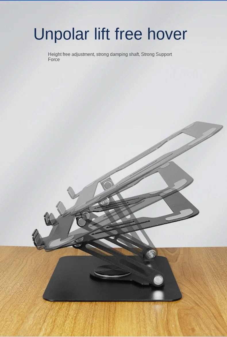 360 Degree Rotatable Carbon Steel Laptop Folding Portable Stand Tablet Desktop Lift Heightening Heat Dissipation Portable Stand