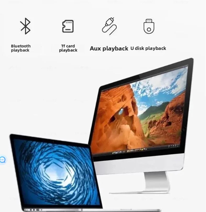 Qisheng Wireless Bluetooth Smart Speaker LED Multi Light Subwoofer TF Card USB Flash Drive FM Radio Home Desktop Decoration