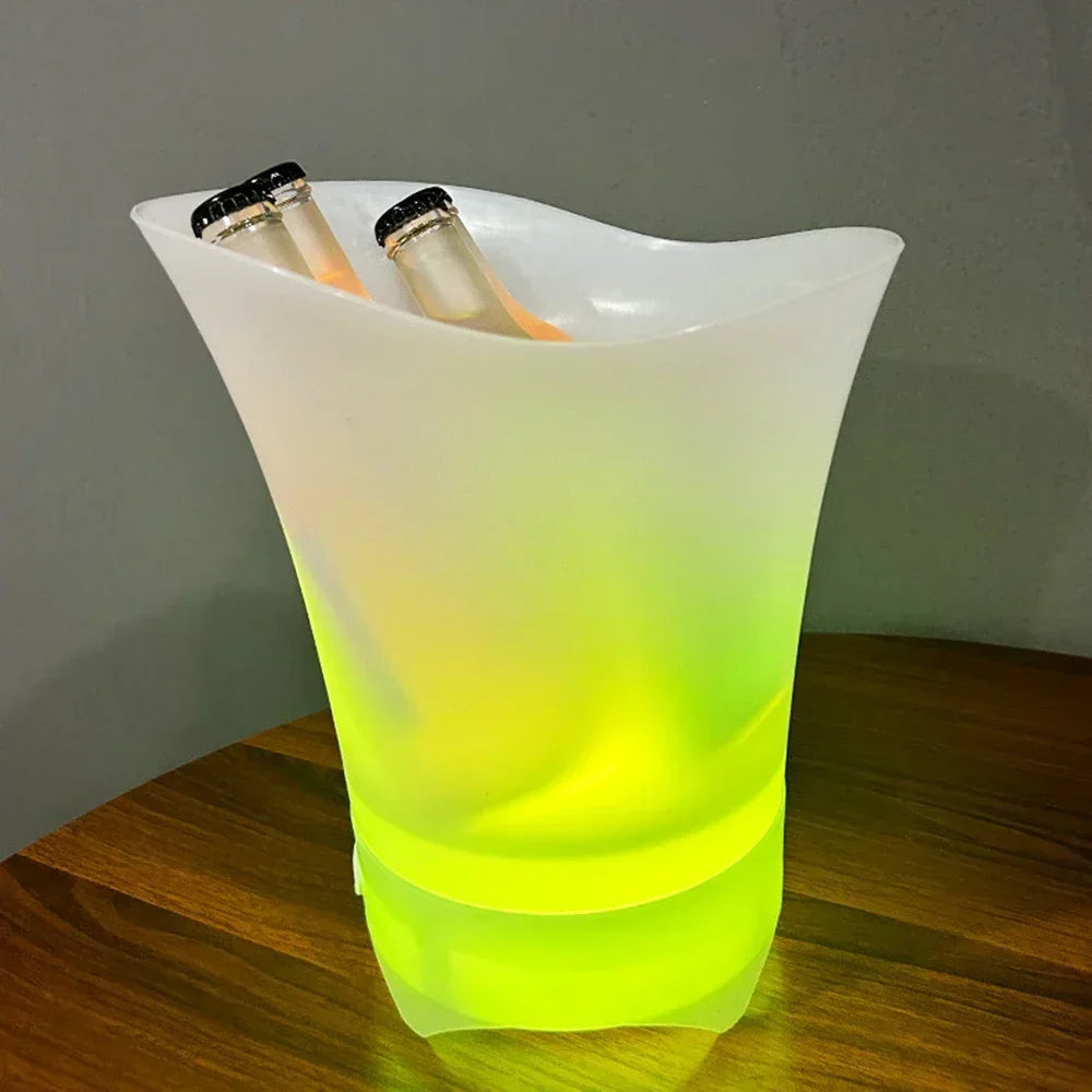Bluetooth Light-emitting Ice Bucket LED Light Portable Small Audio Beer Bucket Camping Ice Buckets Bar Barware Atmosphere Props