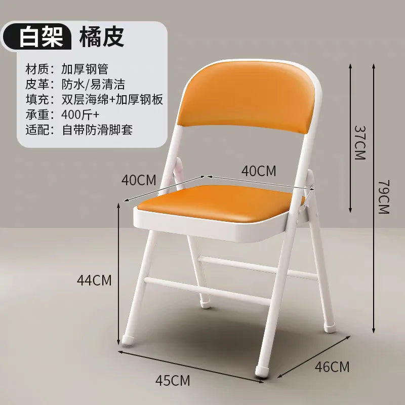Folding Chair Home Office Meeting Chair Installation-free Simple Study Folding Storage Home Dining Chair