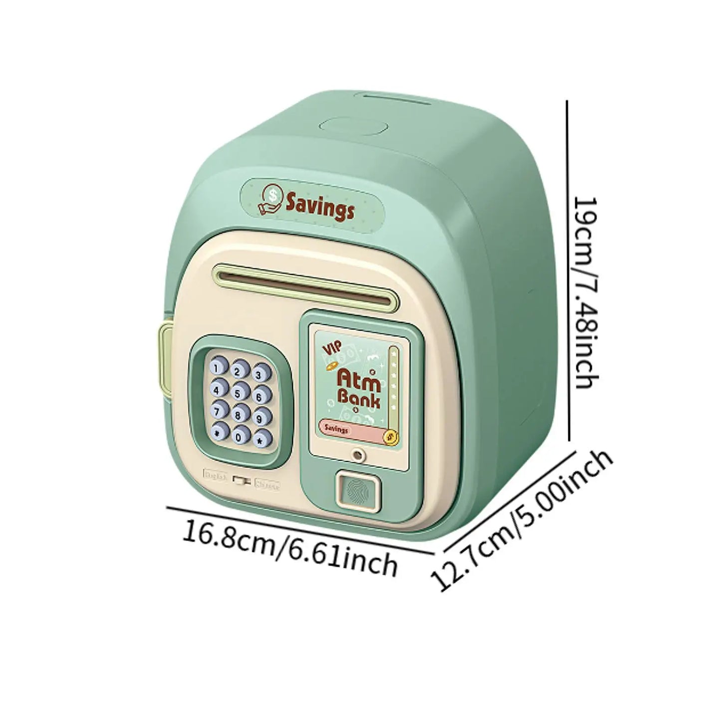 Electronic Piggy Bank, Double Mode Password Automatic Roll Cute Large Capacity