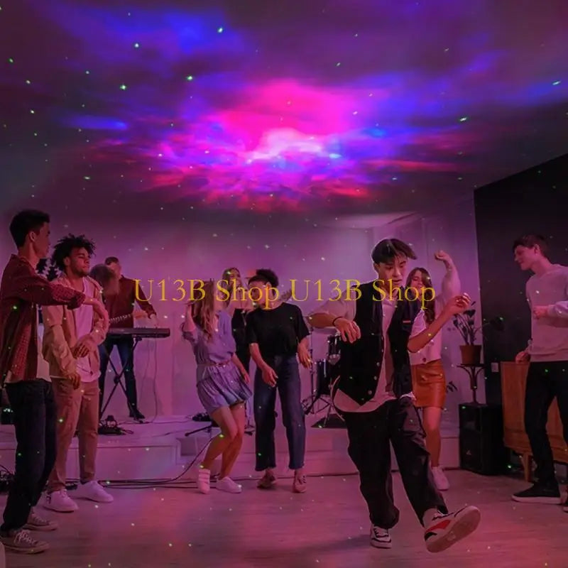 U13B 360°Rotation Astronaut Projector Light with Guitar/Star in Hand Portable Remote Control Night Lamp for Bedroom Decors