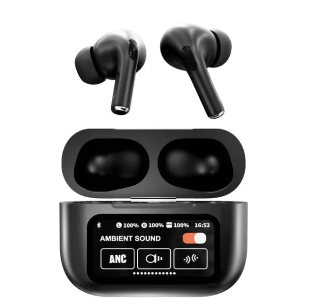 A9pro TWS in Ear Earbuds ANC, Touch Control, LED Display, Bluetooth 5.3 Noise Cancelling Wireless Earphones JL Chipset Headphone