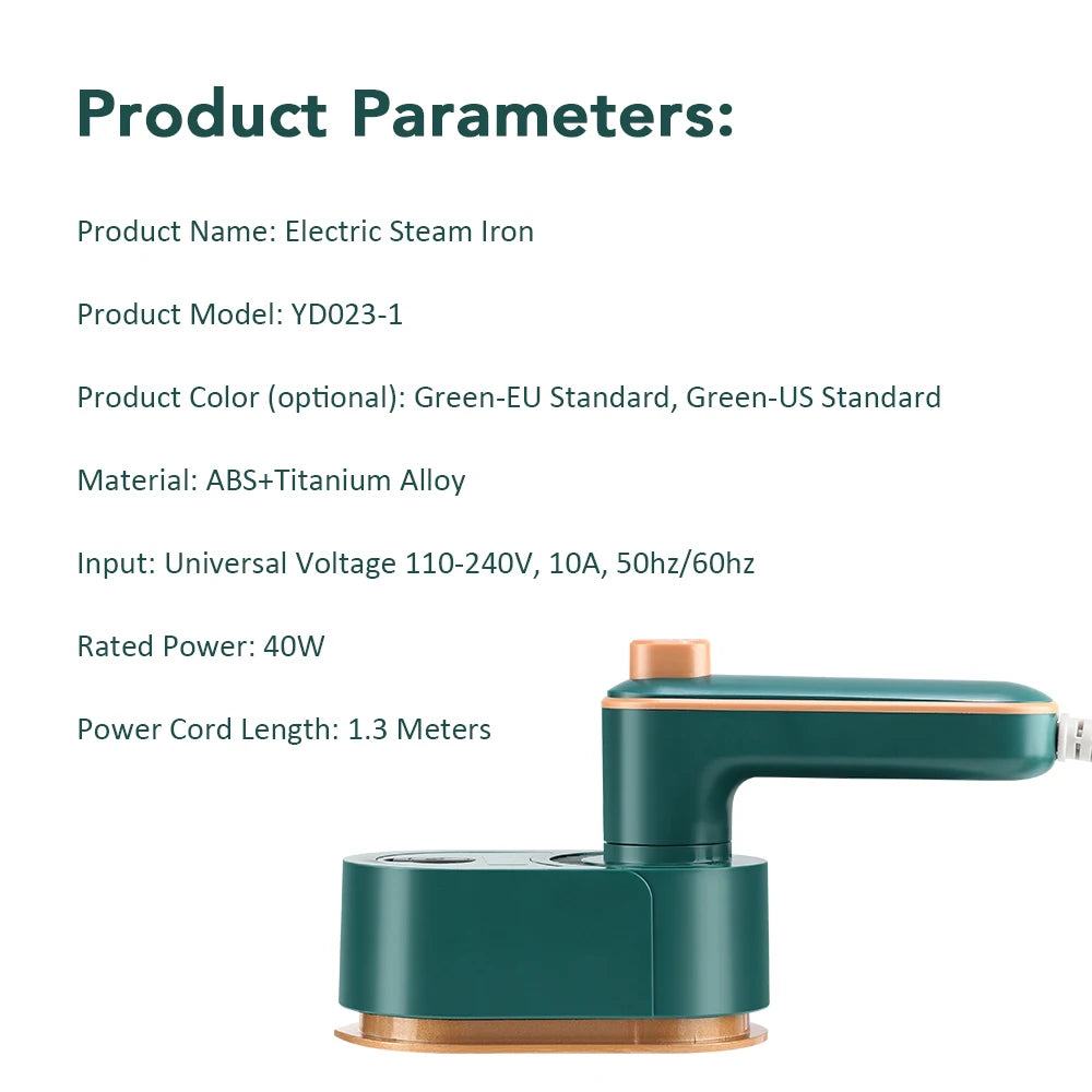 Mini Handheld Steamer Portable Clothes Wrinkle Remover Iron Garment Steamer Quick Heating Lightweight for Travel Home Hotel Use