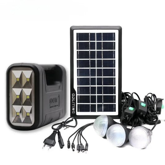 gdlite gd 8017 portable solar lighting system kits Photovoltaic emergency light with 5V usb out-put
