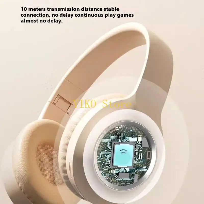 M3 Bluetooth-compatible Headphone with LED Light Bass Wireless Headphone
