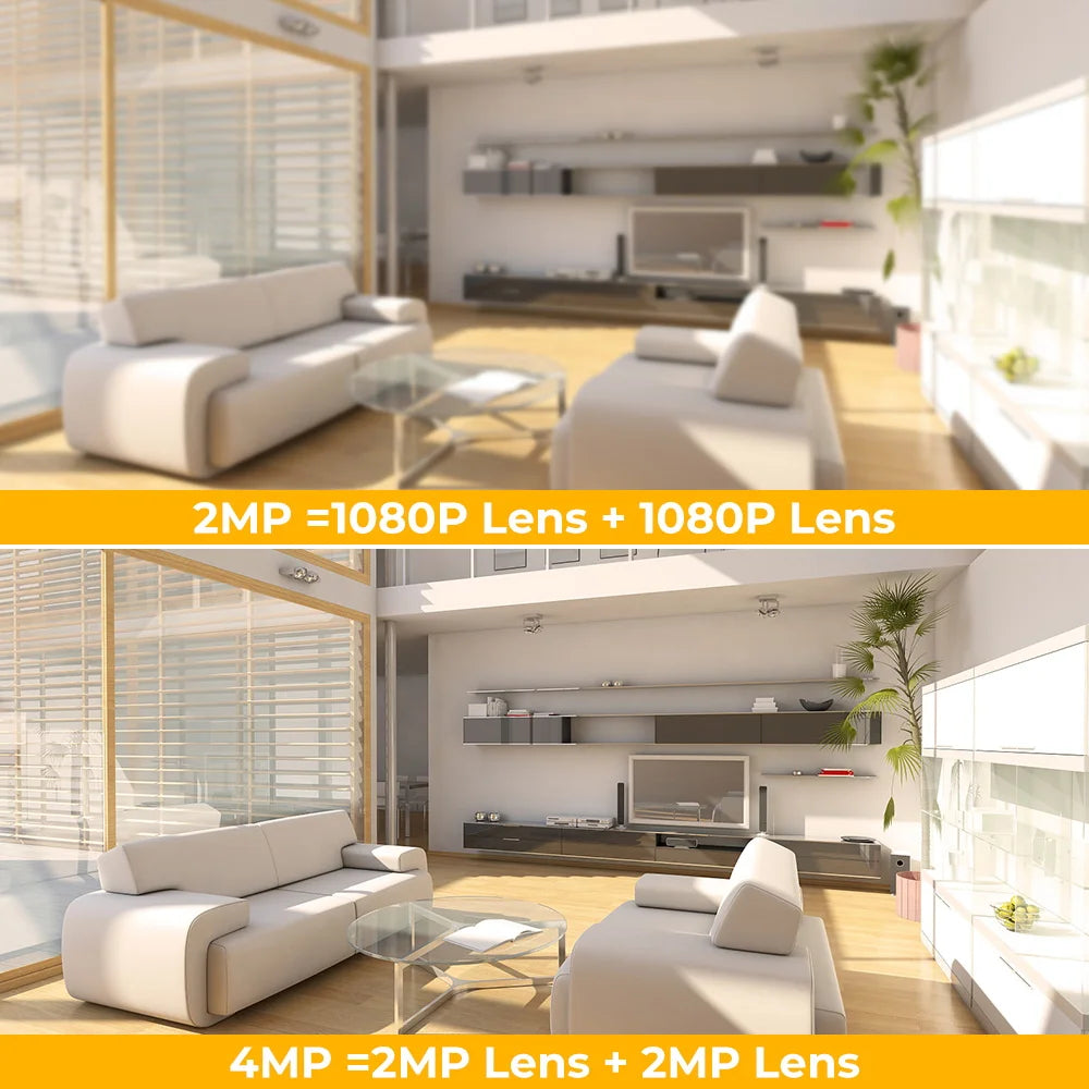 V380 Pro Dual Lens 4MP Wireless Dome Camera WIFI Home Smart Protection Wireless CCTV Indoor Camera Two Way Audio