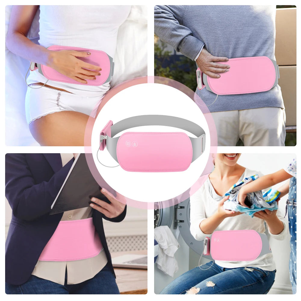Smart Warm Palace Belt Electric Period Cramp Relief Massager Belt Menstrual Heating Pad Waist Stomach Abdominal Warm Products