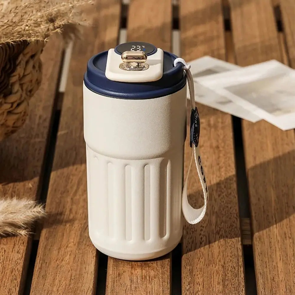 Vacuum Flask 450ML Thermal Water Bottle Creative Portable Coffee Thermos Cup Double Wall Digital Drinking Bottle Travel
