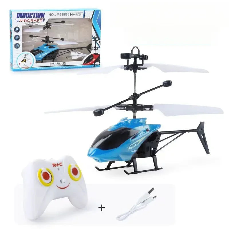 Mini RC Rechargeable No Remote Control RC Helicopters Toys Induction Hovering Safe Fall-resistant Rc Airplane