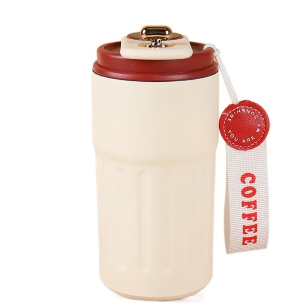 Vacuum Flask 450ML Thermal Water Bottle Creative Portable Coffee Thermos Cup Double Wall Digital Drinking Bottle Travel