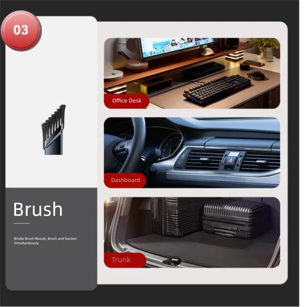 5000Pa Suction Car Vacuum Cleaner High Power 1500mAh Cordless Auto Vacuum Super Suction Multifunctional Wireless Dust Blower