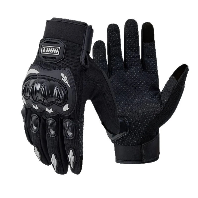 Men's motorcycle supplies windproof gloves all-finger summer touch screen anti-collision and anti-slip racing gloves breathable