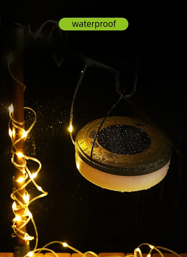 Outdoor Camping Light 10meter String Light Outdoor Tent Light RGB Atmosphere Light LED Flashlight with Hook ﻿