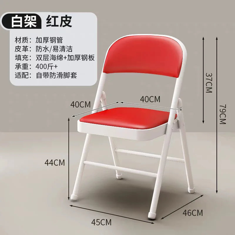 Folding Chair Home Office Meeting Chair Installation-free Simple Study Folding Storage Home Dining Chair
